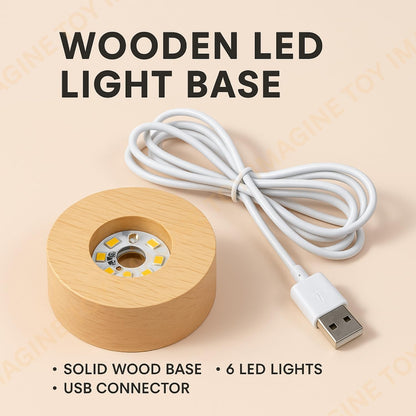 Toy Imagine 3D Crystal Ball Night Lamp, Moon & Galaxy Theme Bedroom Décor Light, Acrylic Sphere Decorative Small Lamp for Kids, Women & Gift Ideas, 24 Designs Assorted